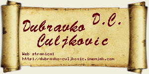 Dubravko Čuljković vizit kartica